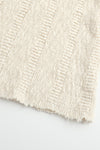 SWAYING/KNIT patchwork striped long skirt SW23AW3B09 white